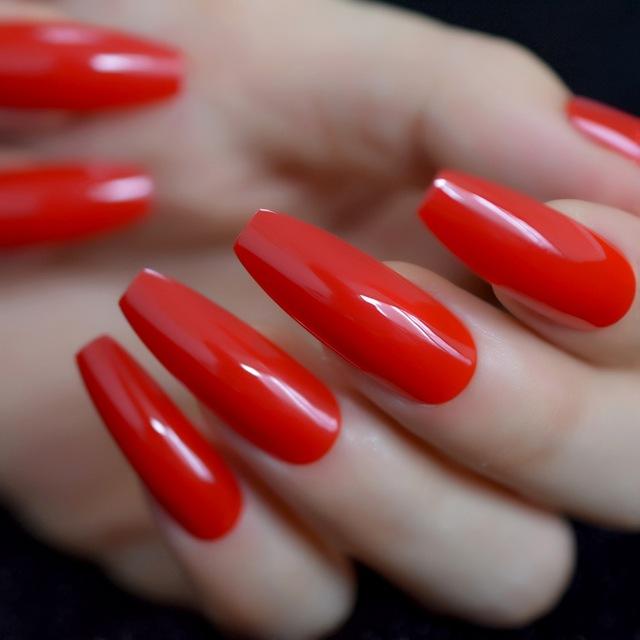 Long Stiletto Red Faux Nails - Sissy Panty Shop