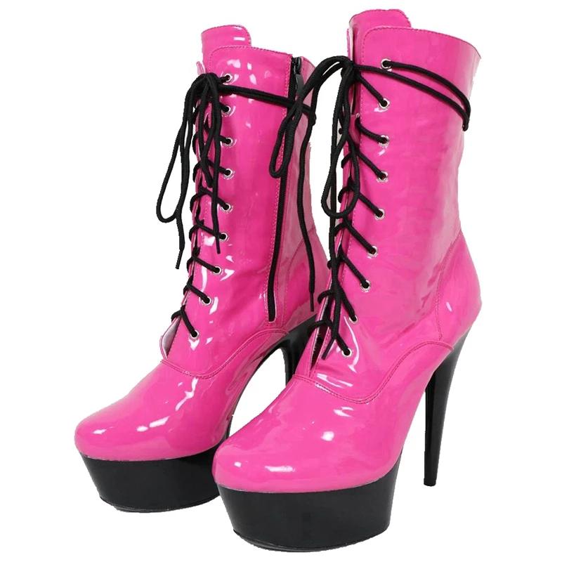 Platform Ankle Lace Up Boots - Sissy Panty Shop