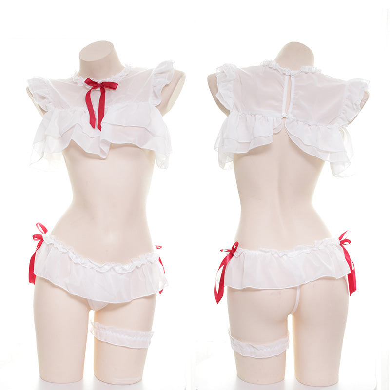 Sweet Chiffon Ruffle Lingerie Set - Sissy Panty Shop