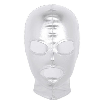 Latex Shiny Metallic Open Eyes and Mouth Mask - Sissy Panty Shop