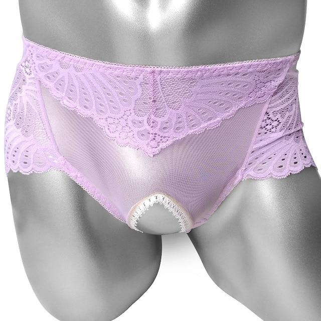 Open Crotch Lace Panties - Sissy Panty Shop
