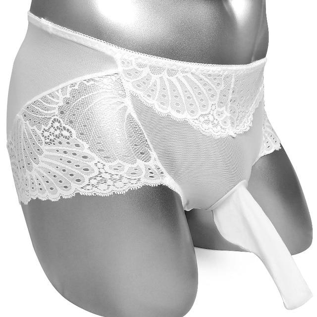 Lace Panties With Penis Sleeve - Sissy Panty Shop