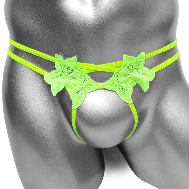 Open Crotch Flower Thong - Sissy Panty Shop