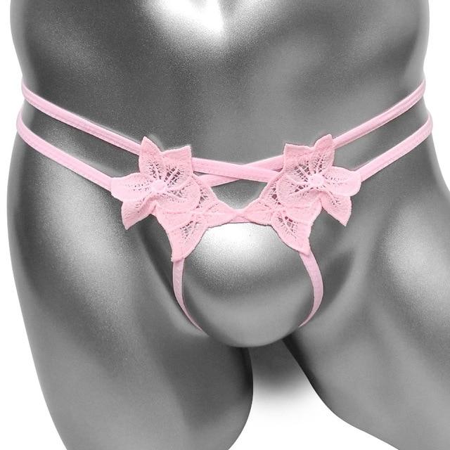 Open Crotch Flower Thong - Sissy Panty Shop