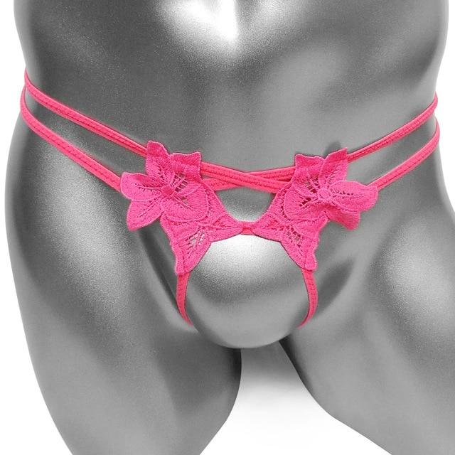 Open Crotch Flower Thong - Sissy Panty Shop