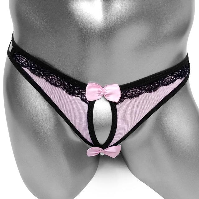 Open Crotch Sissy Thong - Sissy Panty Shop