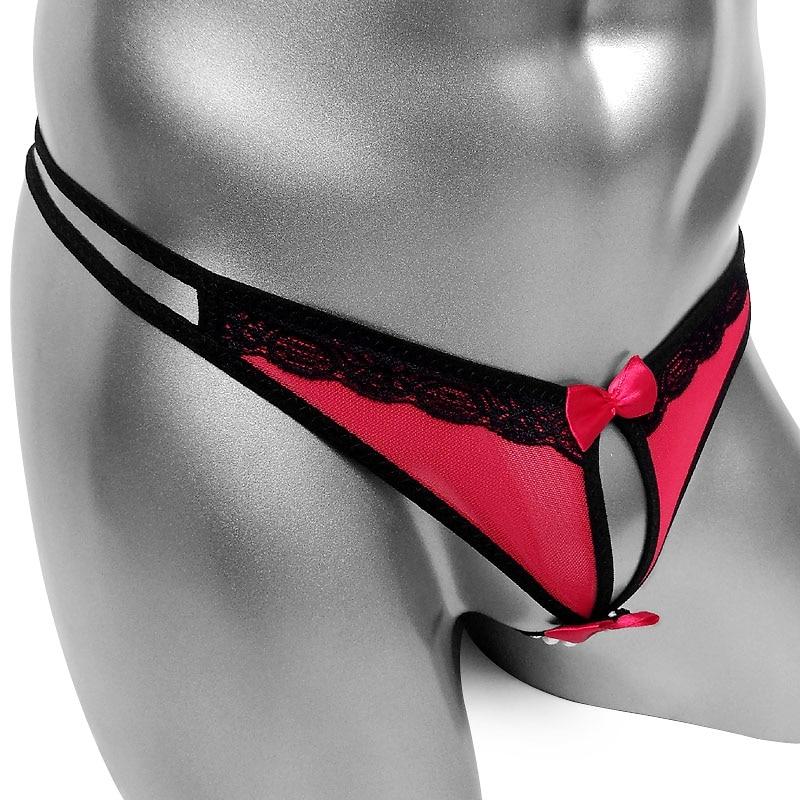 Open Crotch Sissy Thong - Sissy Panty Shop