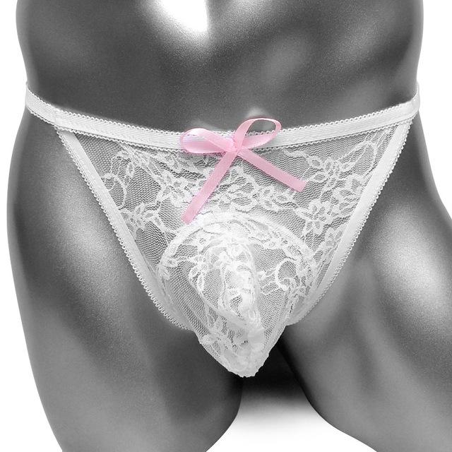 "Sissy Myriam" Lace Pouch Thong - Sissy Panty Shop