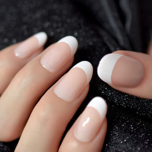French Manicure Faux Nails – Sissy Panty Shop