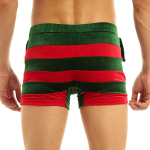 Christmas Holiday Boxer Shorts w/ Bells - Sissy Panty Shop