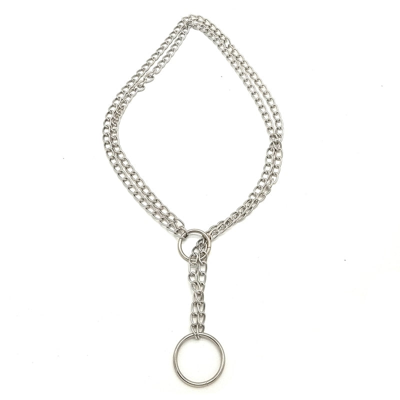 BDSM, DDLG Bondage Double Chain Necklace - Sissy Panty Shop