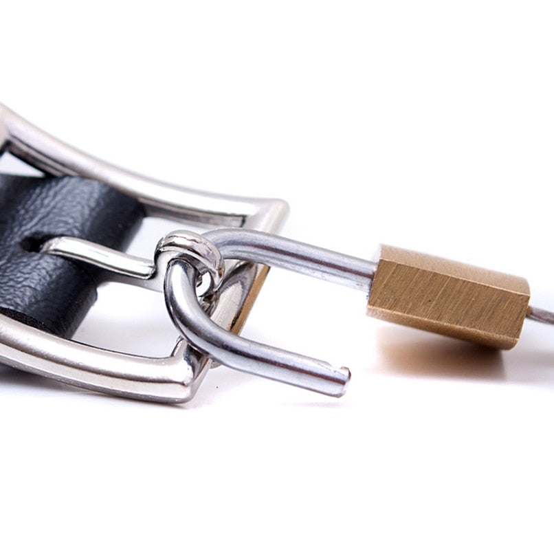 Leather Head Harness Open Mouth Ball Gag - Sissy Panty Shop