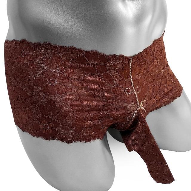 Lace Boxers w/ Penis Sleeve - Sissy Panty Shop