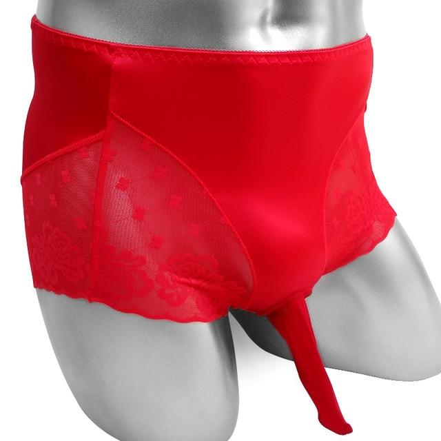 Satin & Lace Penis Sleeve Panties - Sissy Panty Shop