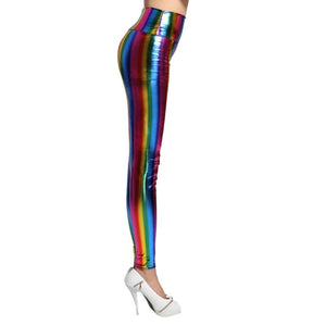 Metallic Rainbow Leggings - Sissy Panty Shop