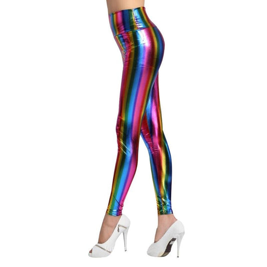 Metallic Rainbow Leggings - Sissy Panty Shop