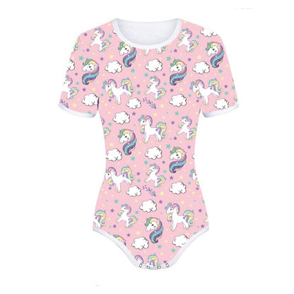 ABDL Snap Crotch Little Unicorn Onesie - Sissy Panty Shop