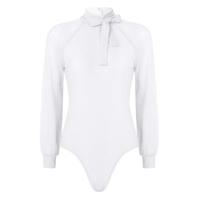 Long Sleeves Bow Bodysuit - Sissy Panty Shop