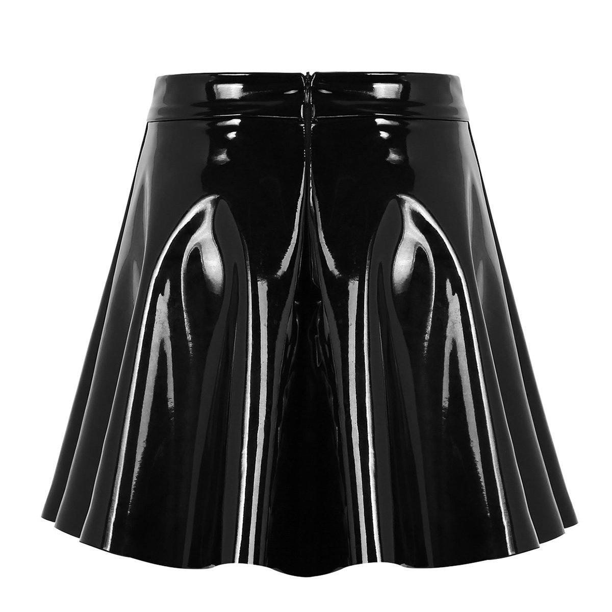 Faux Leather Pleated Mini Skirt - Sissy Panty Shop