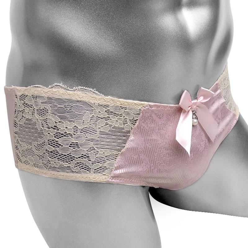 Shiny Satin & Lace Panties - Sissy Panty Shop