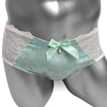 Satin Bowknot Lace Panties - Sissy Panty Shop