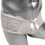 Satin Bowknot Lace Panties - Sissy Panty Shop