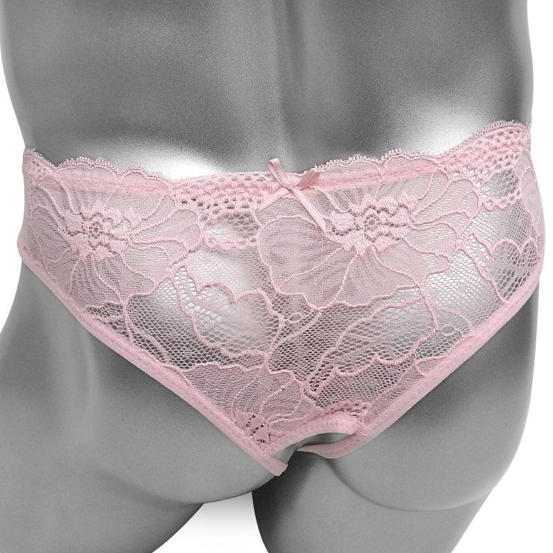 Open Crotch Lace Panties - Sissy Panty Shop