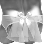 Open Butt Mesh Panties With Big Bowknot - Sissy Panty Shop