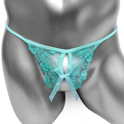 Open Crotch Lace G-String - Sissy Panty Shop