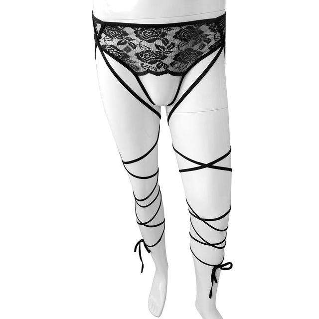 Leg Bandage Lace Up Panties - Sissy Panty Shop