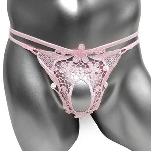 Lace G-String with Penis Hole - Sissy Panty Shop