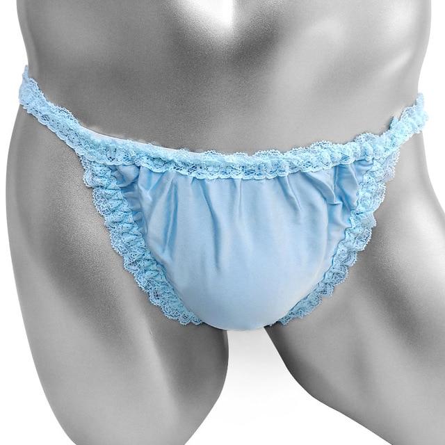 Silky Pouch Ruffle Lace Panties - Sissy Panty Shop
