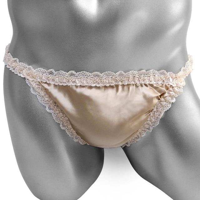 Silky Pouch Ruffle Lace Panties - Sissy Panty Shop
