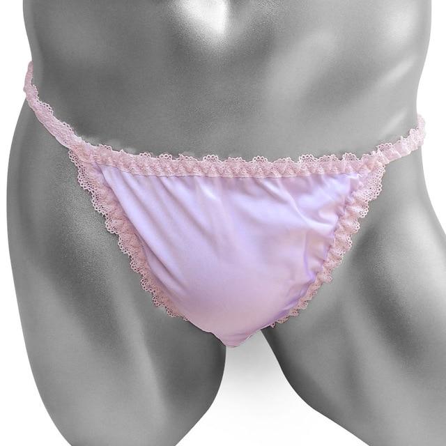 Silky Pouch Ruffle Lace Panties - Sissy Panty Shop