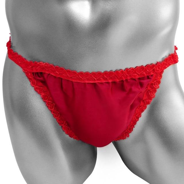 Silky Pouch Ruffle Lace Panties - Sissy Panty Shop