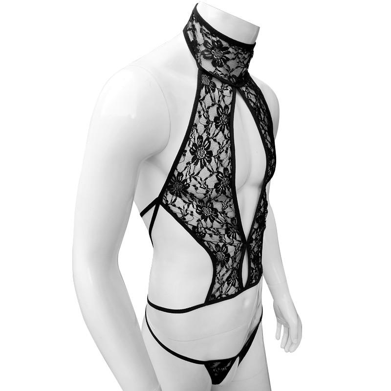 Crotchless Lace Bodysuit - Sissy Panty Shop