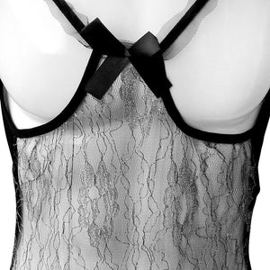 Open Crotch Open Bra Lace Bodysuit - Sissy Panty Shop