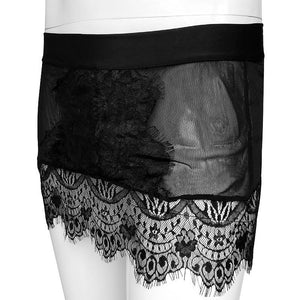 See Through Lace Mini Skirt - Sissy Panty Shop