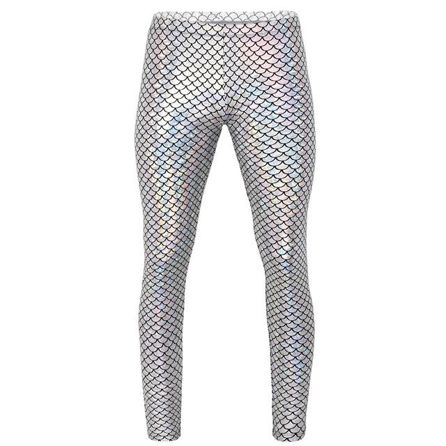 Shiny Mermaid Fish Scale Leggings - Sissy Panty Shop