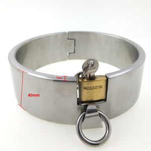 BDSM, DDLG Submissive Slave Collar with Padlock - Sissy Panty Shop