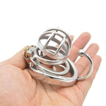 Petite Chastity Cage with Curved Base Ring - Sissy Panty Shop