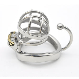 Petite Chastity Cage with Curved Base Ring - Sissy Panty Shop