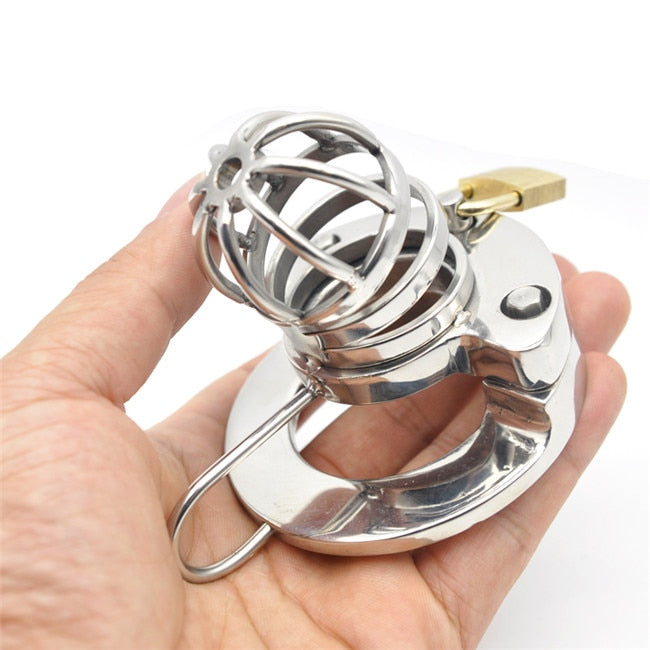 Stainless Steel Male Chastity Device with Stealth Lock - Sissy Panty Shop