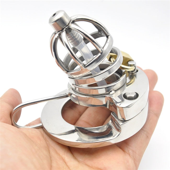 Stainless Steel Male Chastity Device with Stealth Lock - Sissy Panty Shop