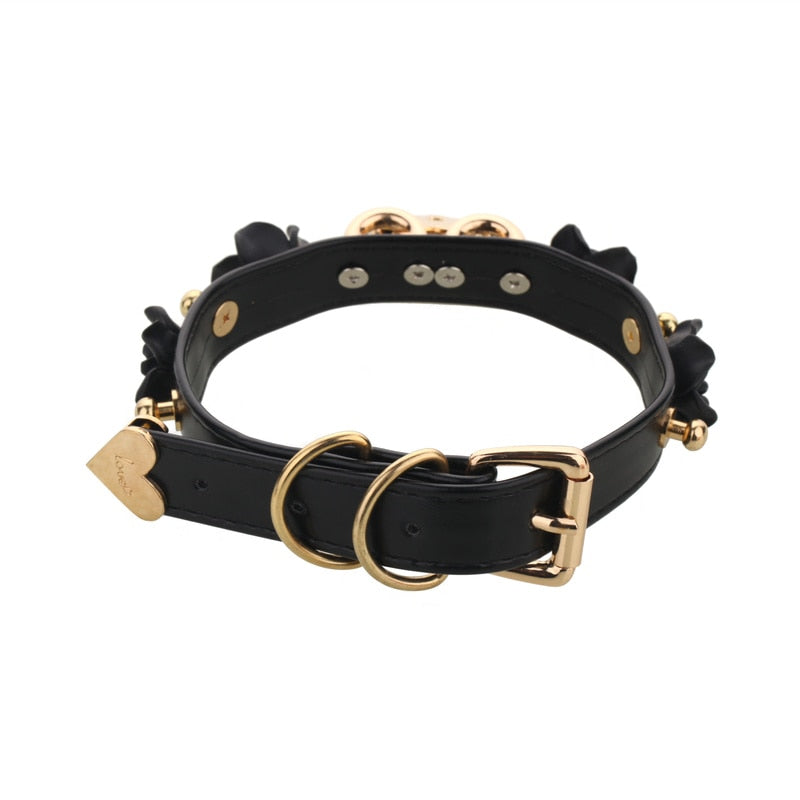 BDSM, DDLG Submissive Rose Choker w/ Key - Sissy Panty Shop