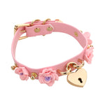 BDSM, DDLG Submissive Rose Choker w/ Key - Sissy Panty Shop