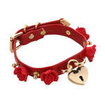 BDSM, DDLG Submissive Rose Choker w/ Key - Sissy Panty Shop