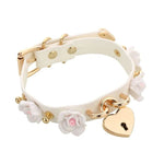 BDSM, DDLG Submissive Rose Choker w/ Key - Sissy Panty Shop