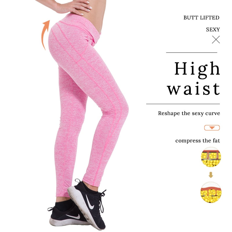 Sexy Pink Butt Lift Yoga Leggings - Sissy Panty Shop