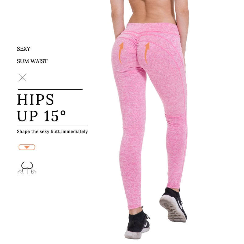 Sexy Pink Butt Lift Yoga Leggings - Sissy Panty Shop